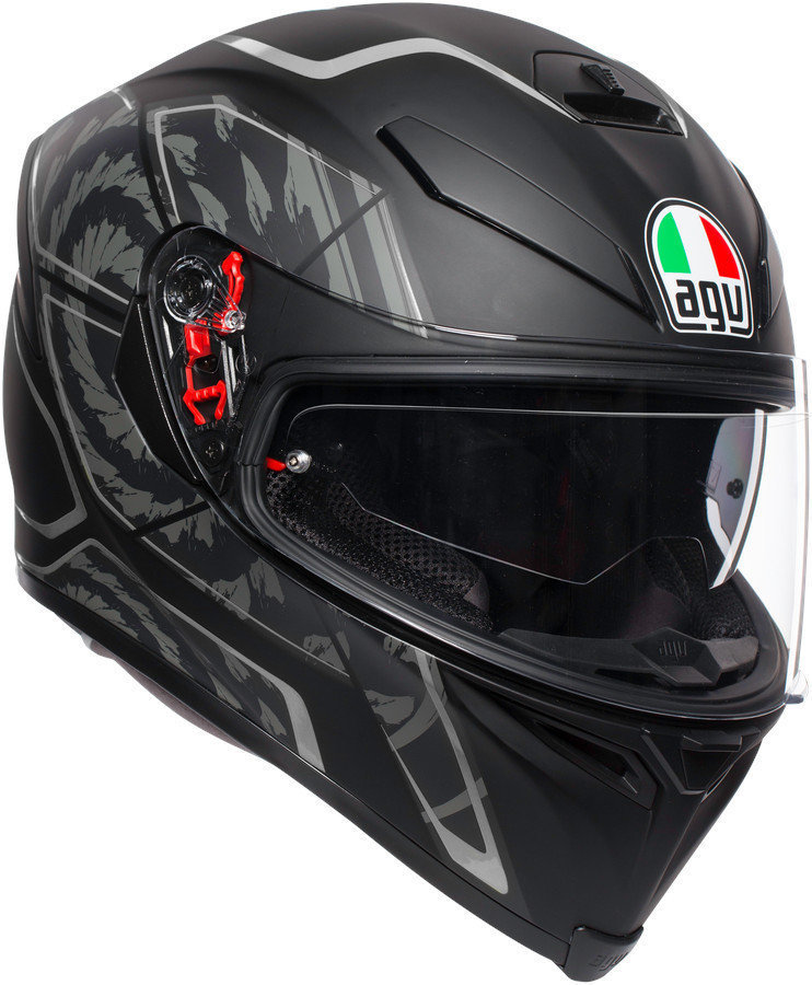 Helmet AGV K-5 S Tornado Matt Black/Silver L Helmet