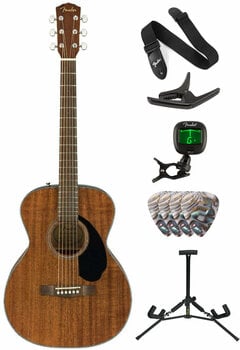 Akustická kytara Jumbo Fender CC-60S Concert WN All-Mahogany Deluxe SET Mahogany - 1
