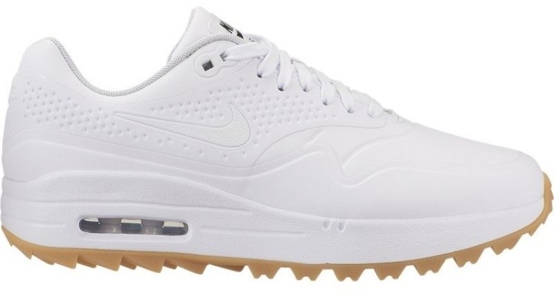 Chaussures de golf pour femmes Nike Air Max 1G White/White/Medium Brown Gum 40,5