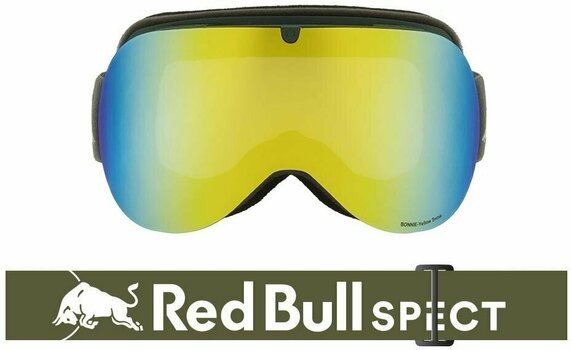 Ski Goggles Red Bull Spect Bonnie Olive Green/Yellow Snow Ski Goggles - 1