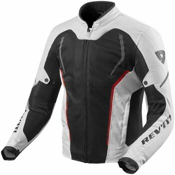Textiele jas Rev'it! Jacket GT-R Air 2 White-Black XL - 1