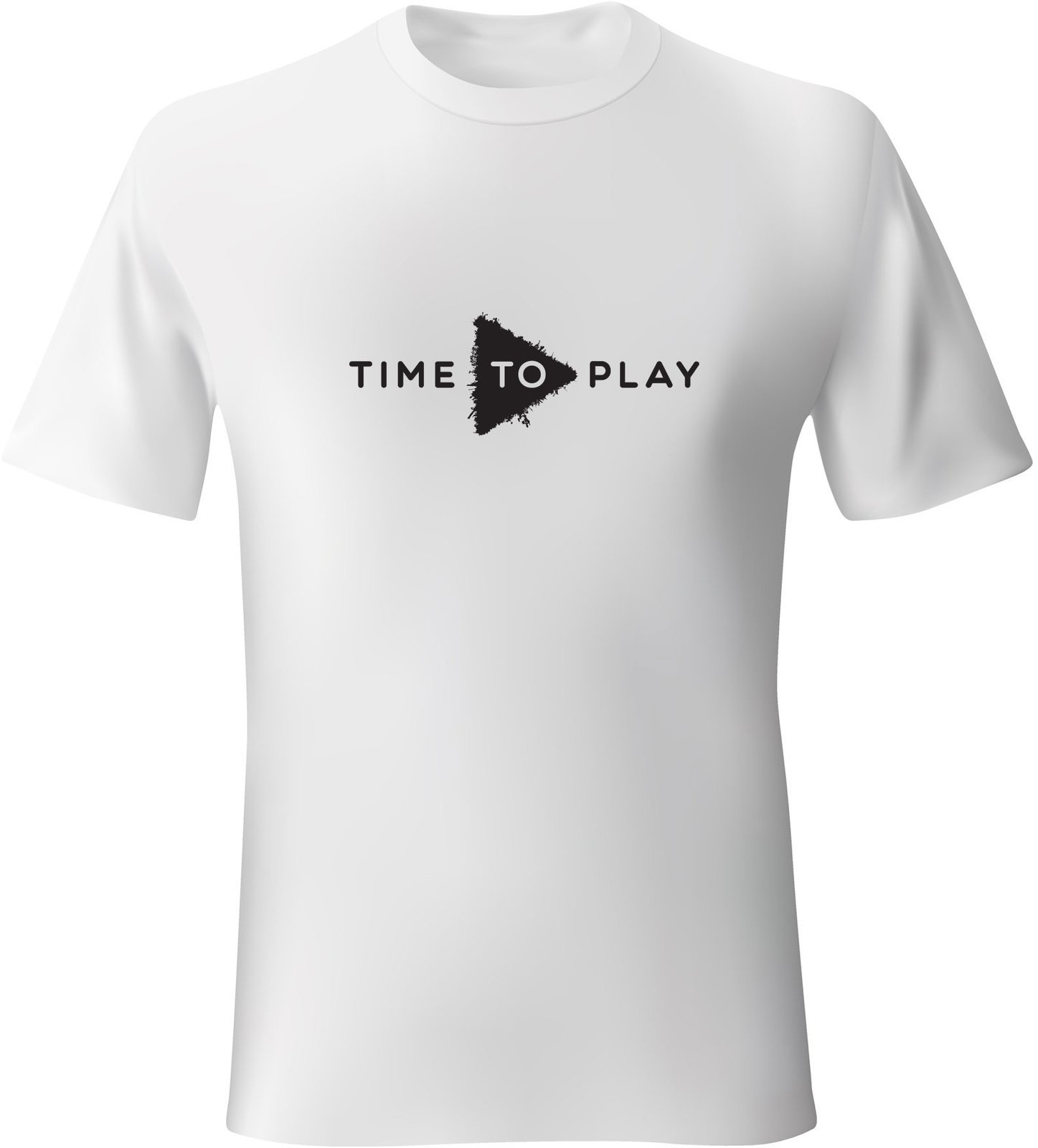 T-Shirt Muziker T-Shirt Time To Play Weiß-Schwarz XL