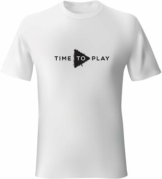 T-shirt Muziker T-shirt Time To Play Wit-Zwart XL - 1