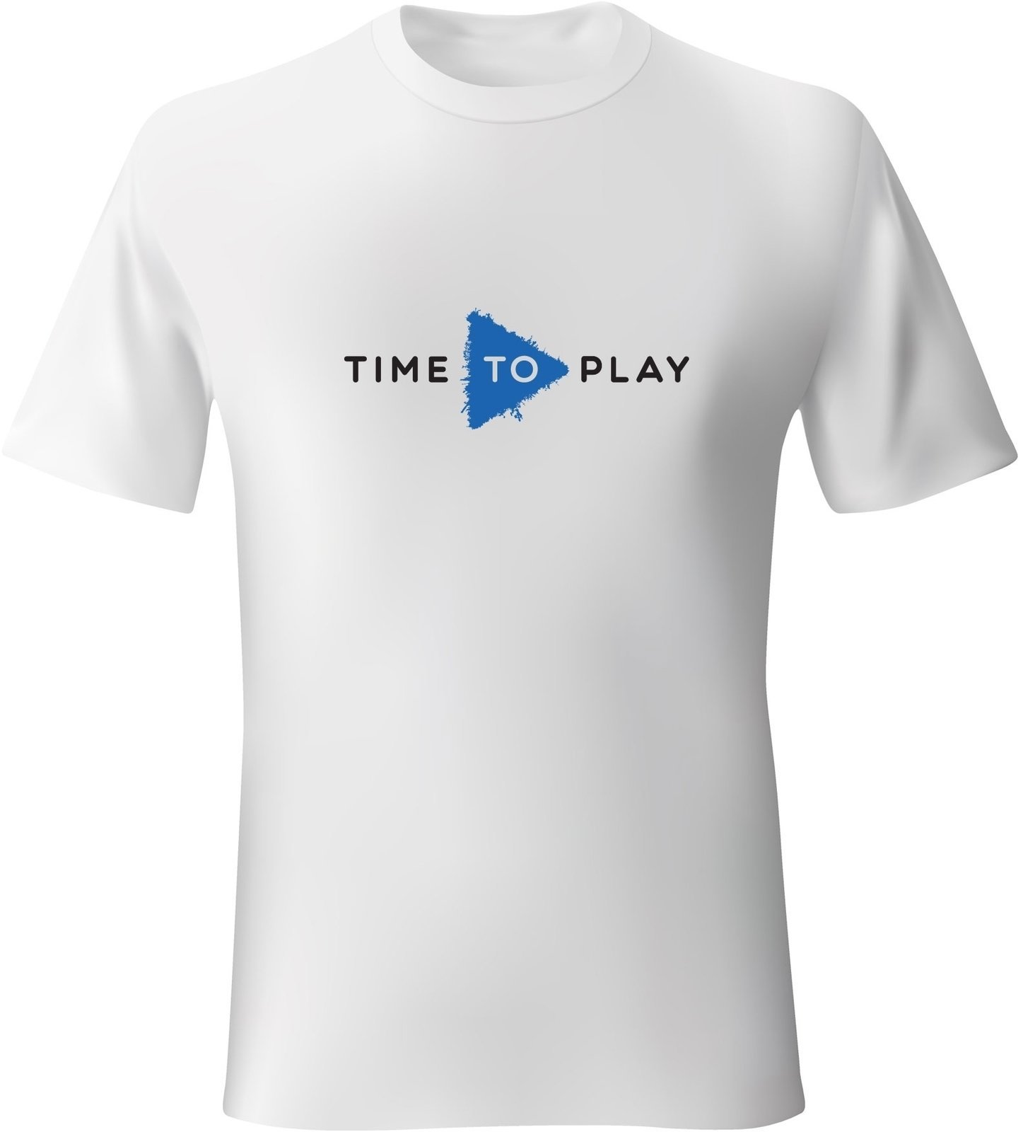T-paita Muziker T-paita Time To Play Unisex White/Blue M