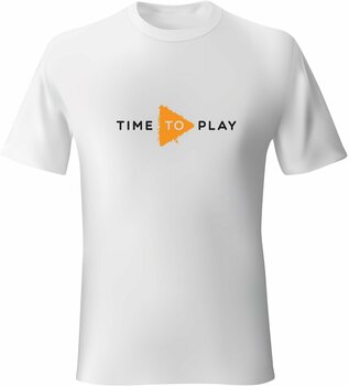 T-Shirt Muziker T-Shirt Time To Play White/Orange S - 1