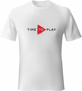 T-Shirt Muziker T-Shirt Time To Play White-Red L - 1