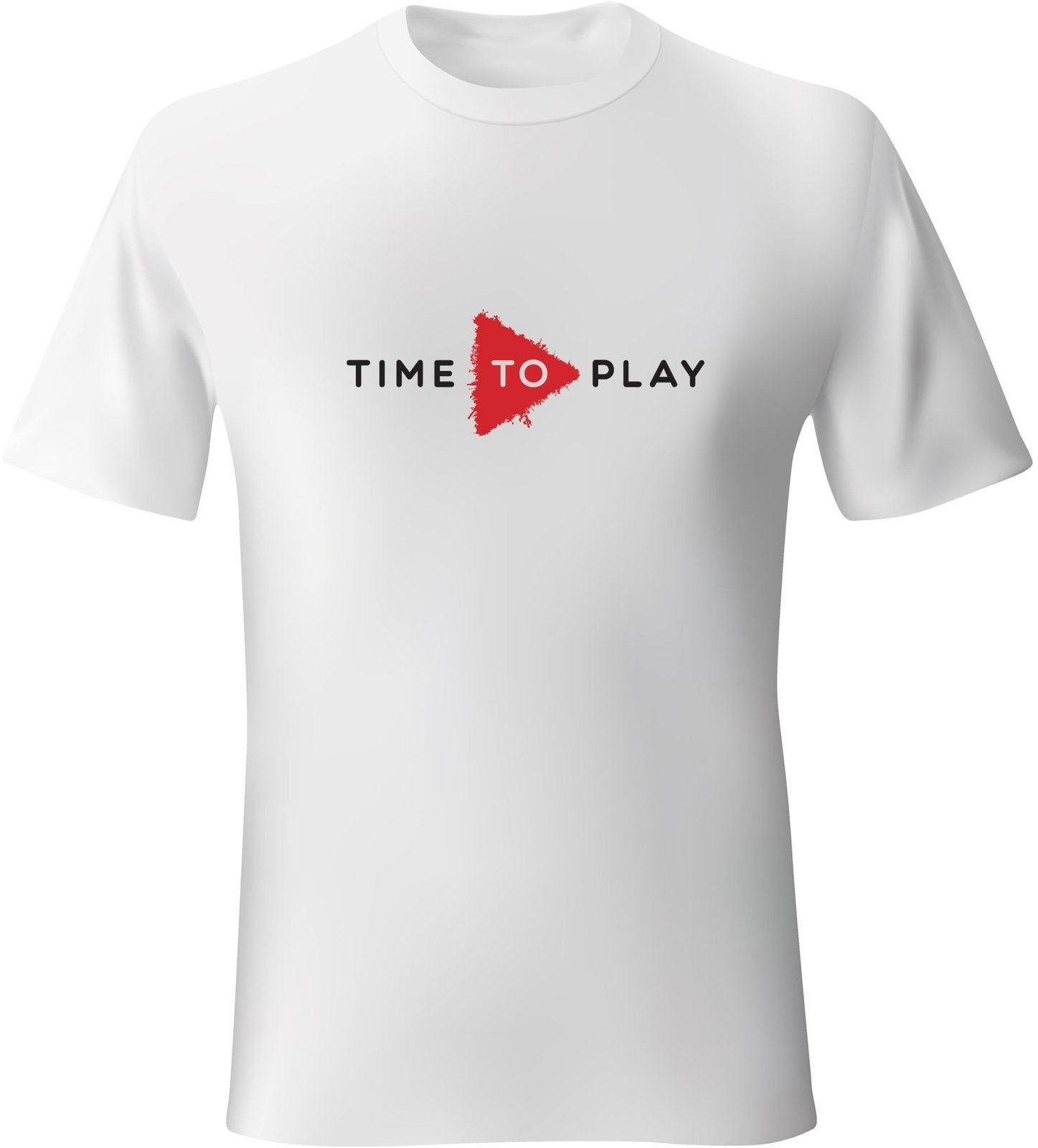 T-shirt Muziker T-shirt Time To Play Wit-Red XL