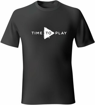 T-paita Muziker T-paita Time To Play Musta-Valkoinen L - 1
