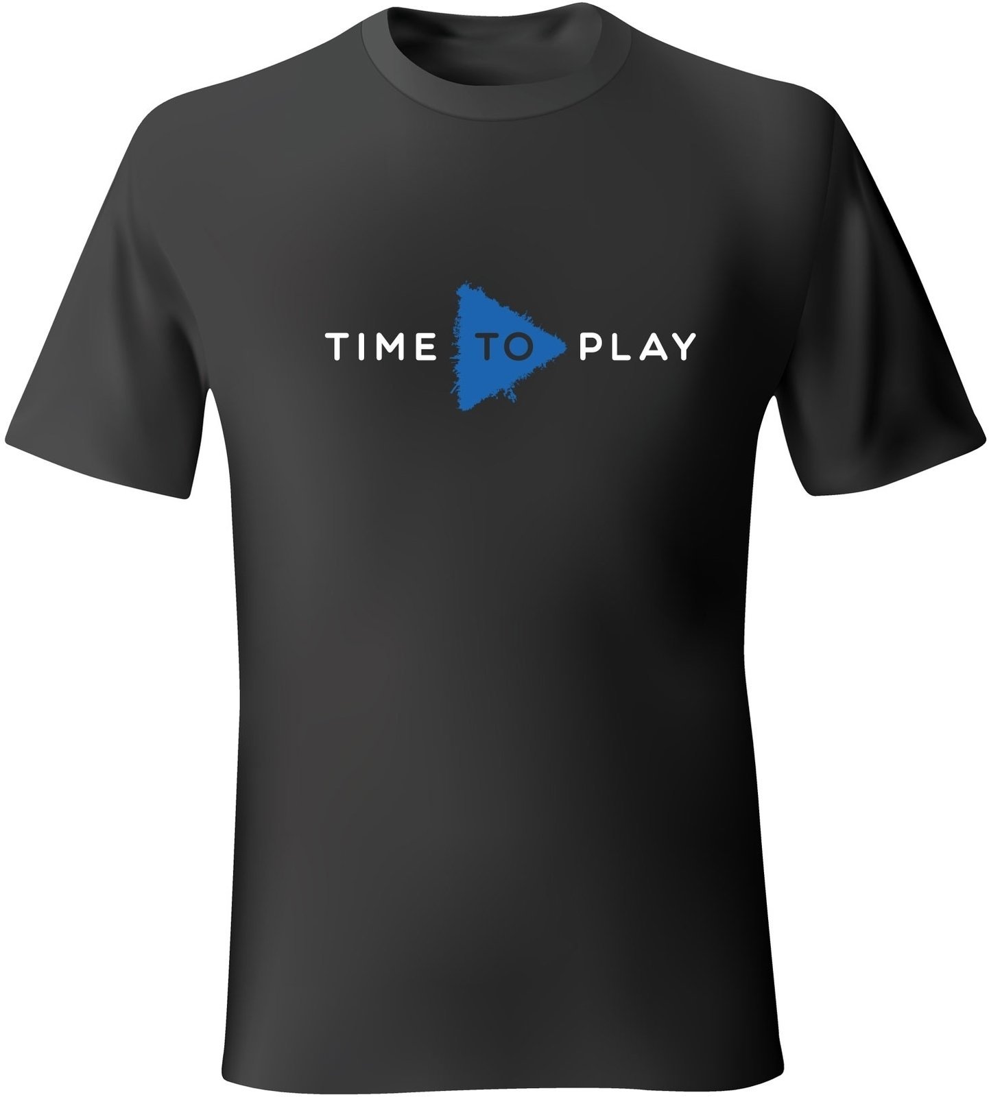 T-shirt Muziker T-shirt Time To Play Zwart-Blue S