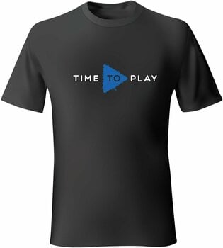Póló Muziker Póló Time To Play Fekete-Kék S - 1