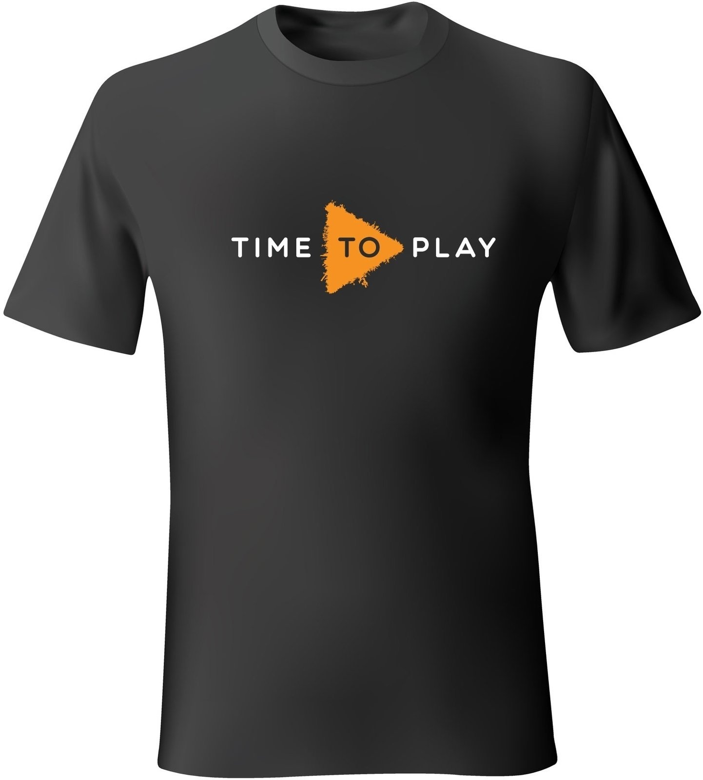 T-shirt Muziker T-shirt Time To Play Noir-Orange XL