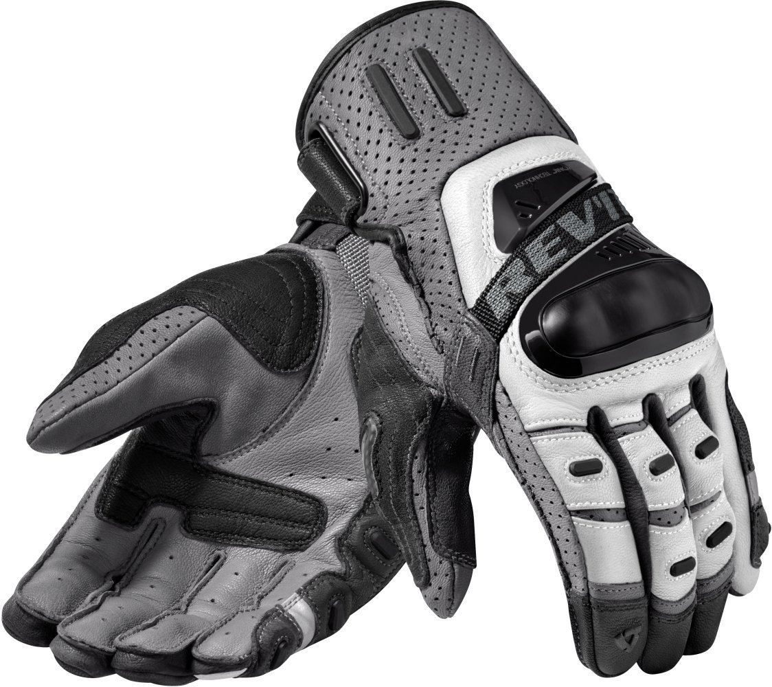 Motorcycle Gloves Rev'it! Cayenne Pro Silver/Black 2XL Motorcycle Gloves