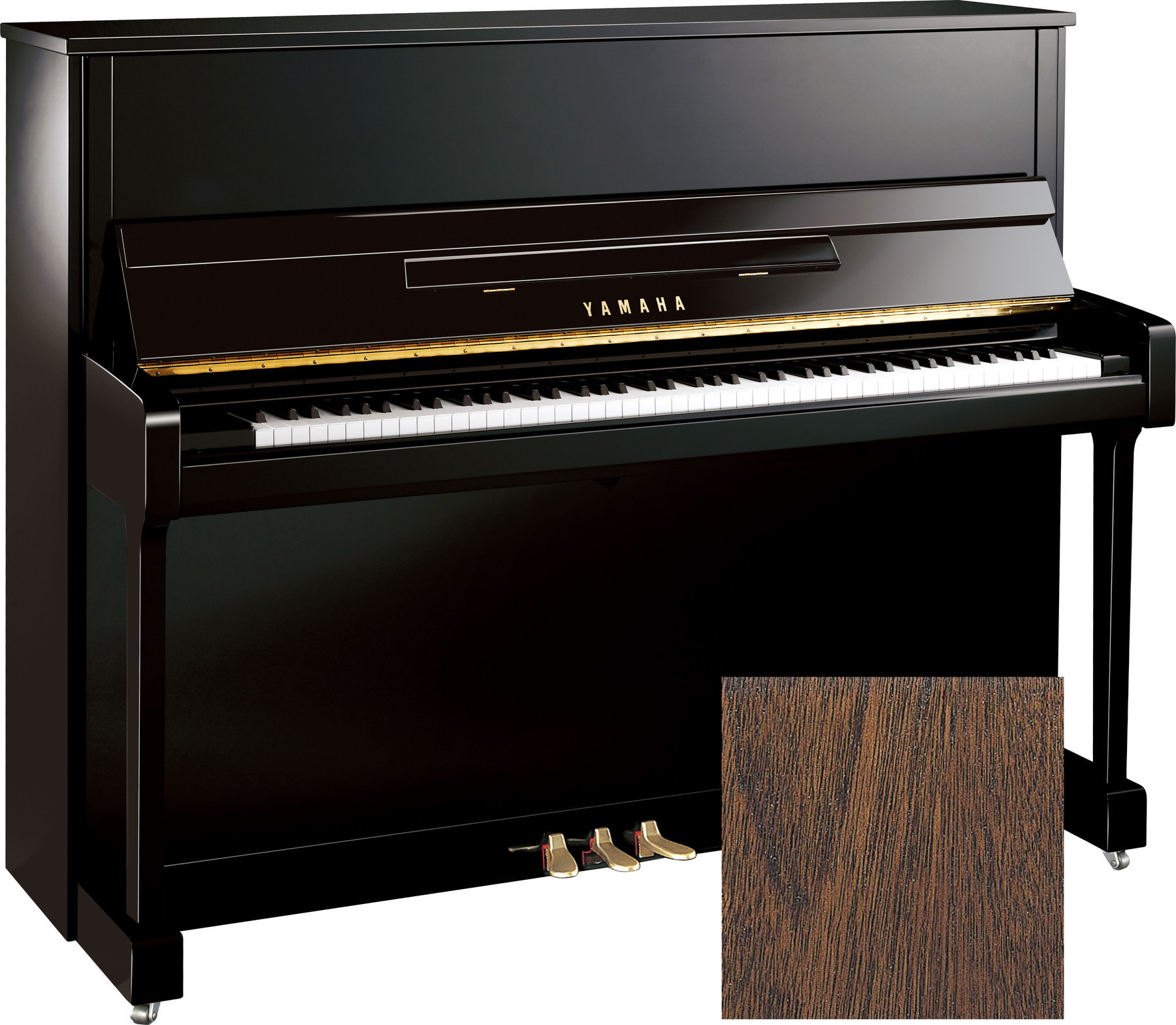 Akustický klavír, Pianino Yamaha B3 Open Pore Dark Walnut