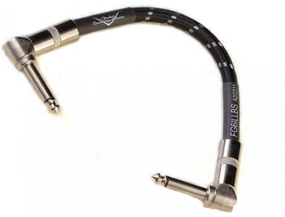 Câble de patch Fender 099-0820-046 Noir 15 cm Angle - Angle