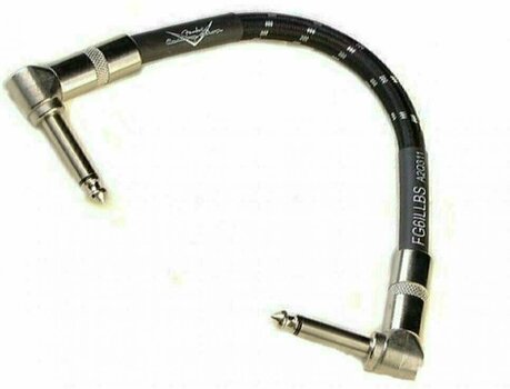 Kabel rozgałęziacz, Patch kabel Fender 099-0820-046 Czarny 15 cm Kątowy - Kątowy - 1