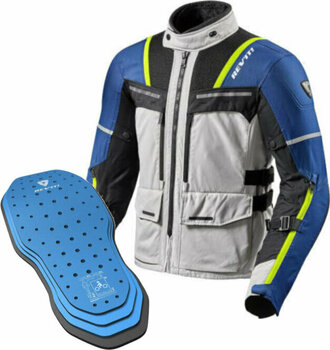 Textile Jacket Rev'it! Jacket Offtrack Protector SET Silver/Blue M Textile Jacket - 1