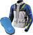 Chaqueta textil Rev'it! Jacket Offtrack Protector SET Silver/Blue M Chaqueta textil