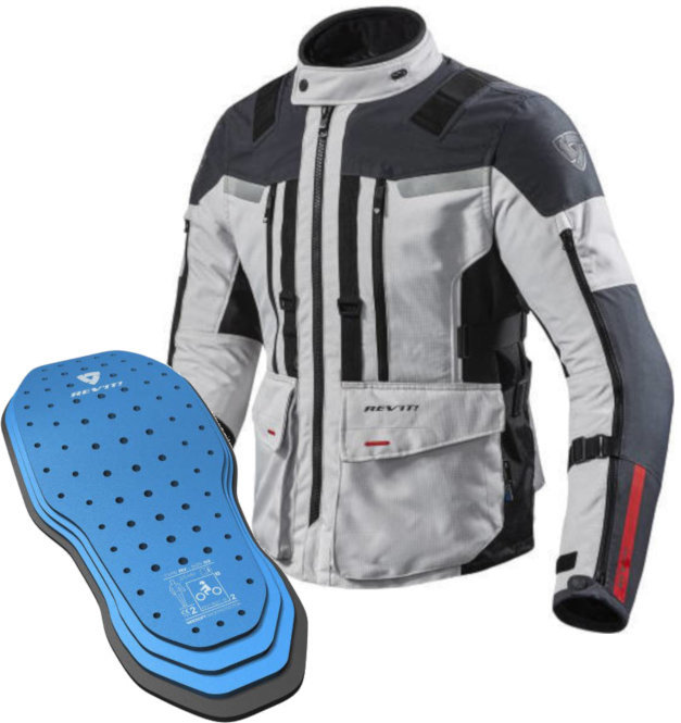 Chaqueta textil Rev'it! Jacket Sand 3 Silver-Anthracite L Protector 05SET Silver/Anthracite L Chaqueta textil