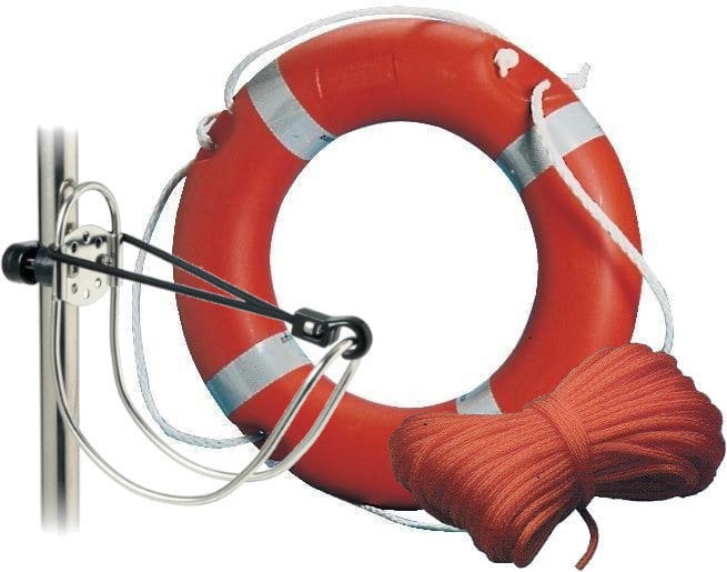 Rettungsmittel Osculati MED-approved Ring Lifebuoy + Rope + Bracket SET