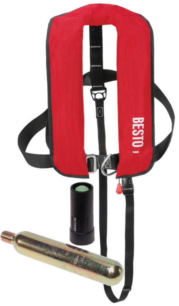 Automatski prsluk za spašavanje Besto 165N Automatic Harness Red SET