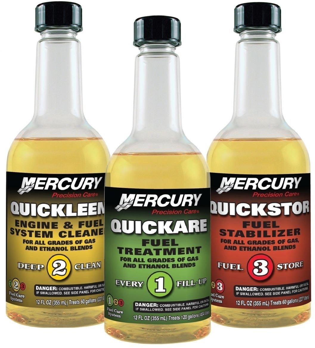 Kraftstoffadditiv Quicksilver Quickare + Quickleen + Quickstor SET Kraftstoffadditiv Benzin