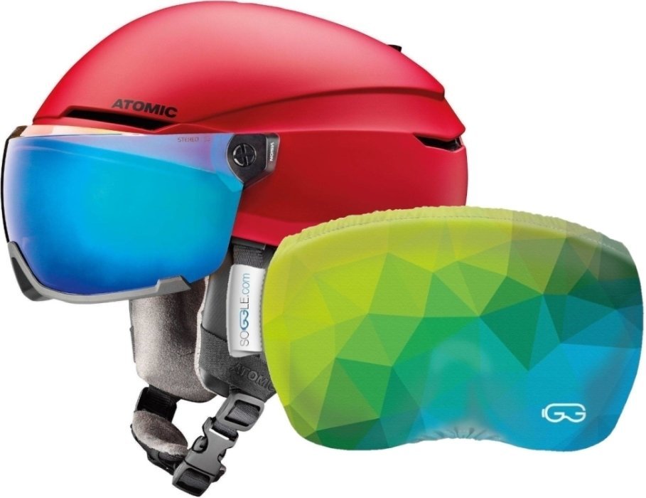 Ski Helmet Atomic Savor Visor Stereo Red M SET Red M (55-59 cm) Ski Helmet