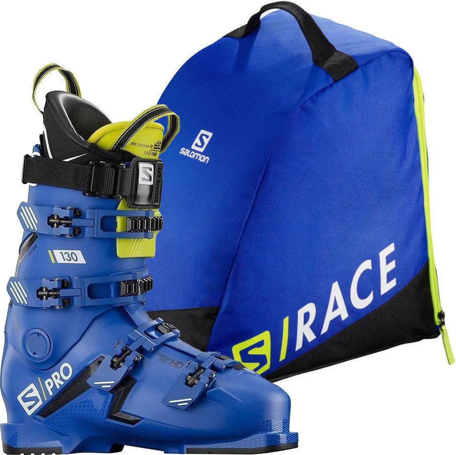 Clăpari de schi alpin Salomon S/PRO 130 Black/Race Blue/Acid Green 26/26,5 SET Black/Race Blue/Acid Green 26 / 26,5 Clăpari de schi alpin
