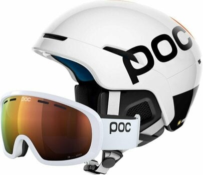 Skihelm POC Obex Backcountry Spin Ski Helmet Hydrogen White/Fluorescent Orange XL/XXL SET Hydrogen White/Fluorescent Orange XL/XXL (59-62 cm) Skihelm - 1