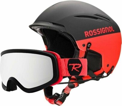 Capacete de esqui Rossignol Hero Templar SL Impacts + Chinguard Ski Helmet Black/Red M/L SET Red/Black M/L (55-59 cm) Capacete de esqui - 1