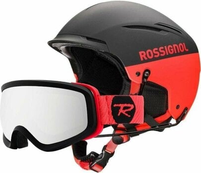 Lyžiarska prilba Rossignol Hero Templar SL Impacts + Chinguard Ski Helmet Black/Red L/XL SET Red/Black L/XL (59-63 cm) Lyžiarska prilba - 1