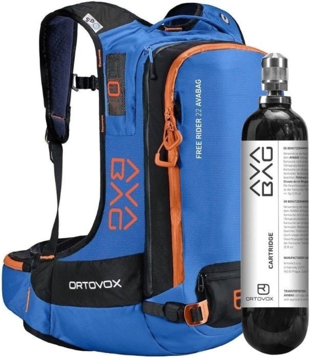 Rejsetaske til ski Ortovox Free Rider 22 Avabag Kit Safety Blue SET Safety Blue Rejsetaske til ski