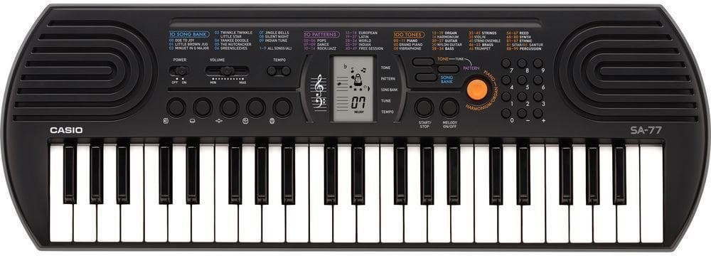 Keyboard til børn Casio SA 77 Sort
