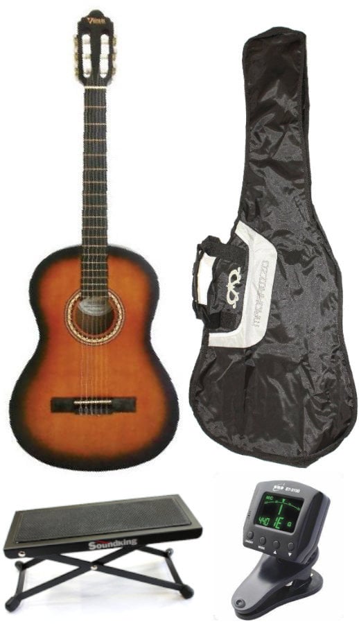 Klasická gitara Valencia VC204 CSB SET 4/4 Sunburst