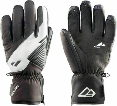 Ski Gloves Zanier Gerlos.GTX Black/White 8 Ski Gloves - 1