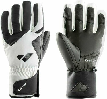 Ski Gloves Zanier Wagrain.GTX White/Black 7 Ski Gloves - 1