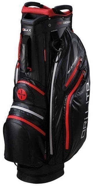 Golfbag Big Max Dri Lite Active Charcoal/Black/Red Cart Bag