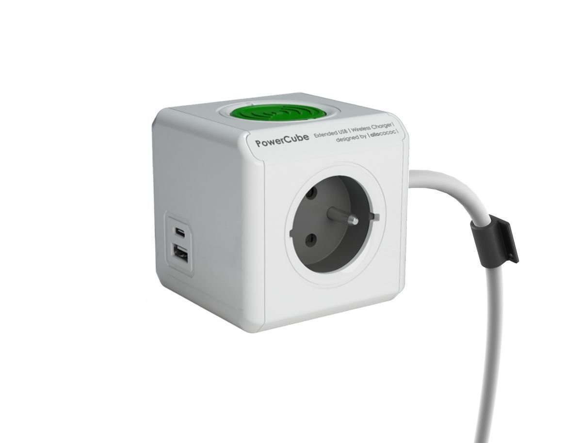 Stromkabel PowerCube Extended USB WirelessCharger A+C