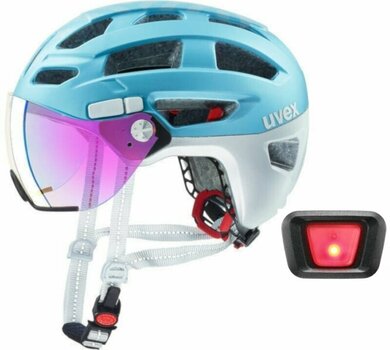 Bike Helmet UVEX Finale Visor Strato Cool Blue 52-57 Led SET Strato Cool Blue 52-57 Bike Helmet - 1