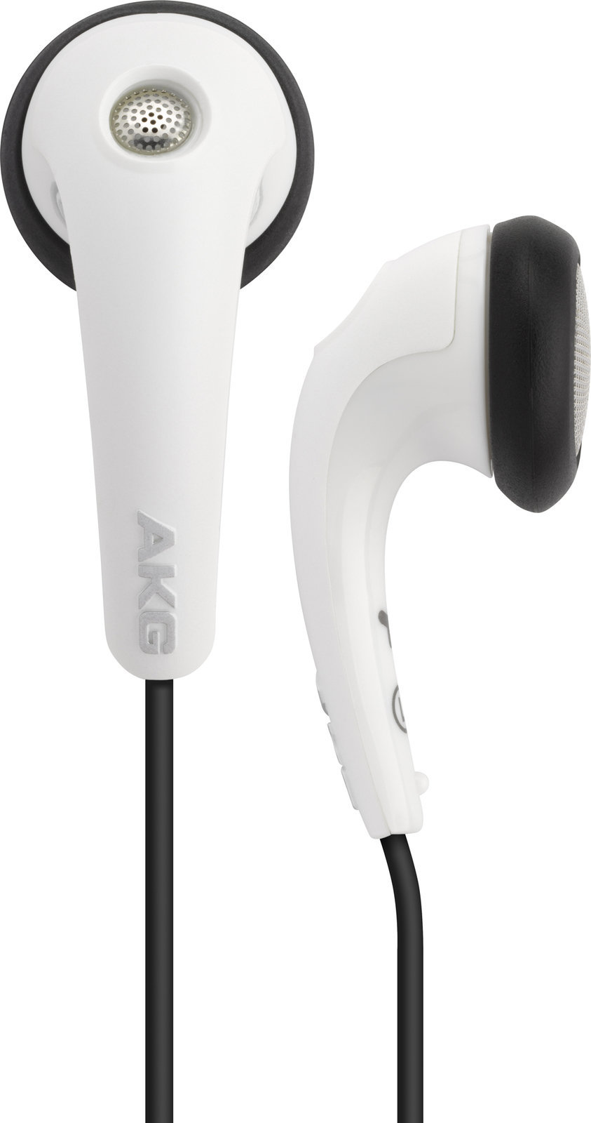 En la oreja los auriculares AKG Y16 Android White