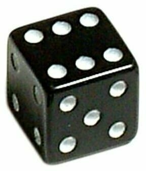 Ostatné príslušenstvo pre motocykle Oxford Luck Dice Valve Caps Black - 1