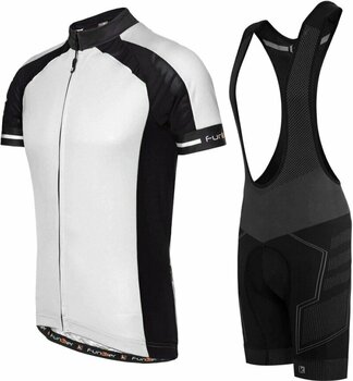 Maillot de ciclismo Funkier Firenze White L and Potenza Black/Grey M-L SET Jersey - 1
