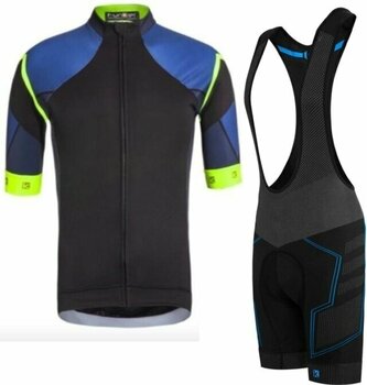 Camisola de ciclismo Funkier Sorrento Black XXL and Potenza Grey/Blue XL-XXL SET Jersey - 1