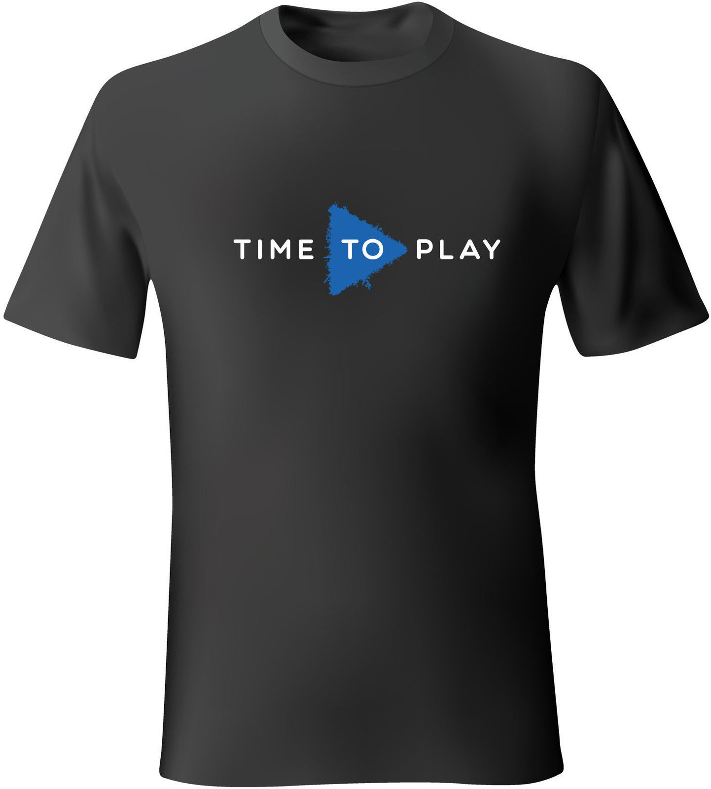 Camiseta de manga corta Muziker Camiseta de manga corta Time To Play Negro-Blue 3XL