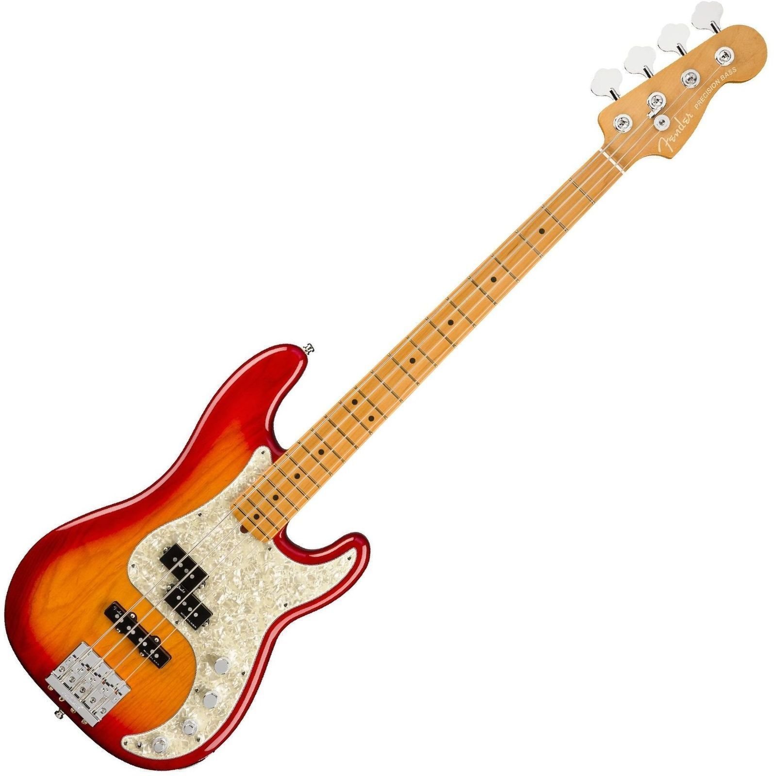 Elektrická basgitara Fender American Ultra Precision Bass MN Plasma Red Burst