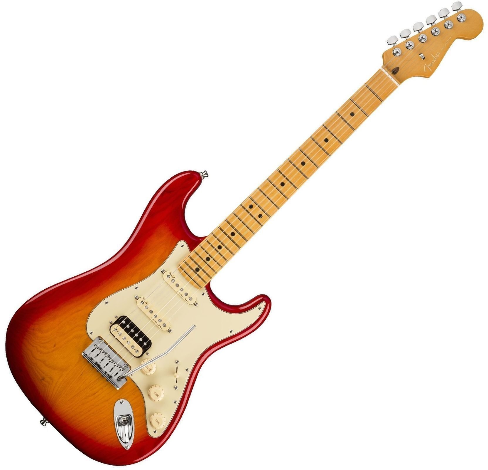 Gitara elektryczna Fender American Ultra Stratocaster HSS MN Plasma Red Burst