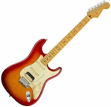 Elektrická kytara Fender American Ultra Stratocaster HSS MN Plasma Red Burst - 1