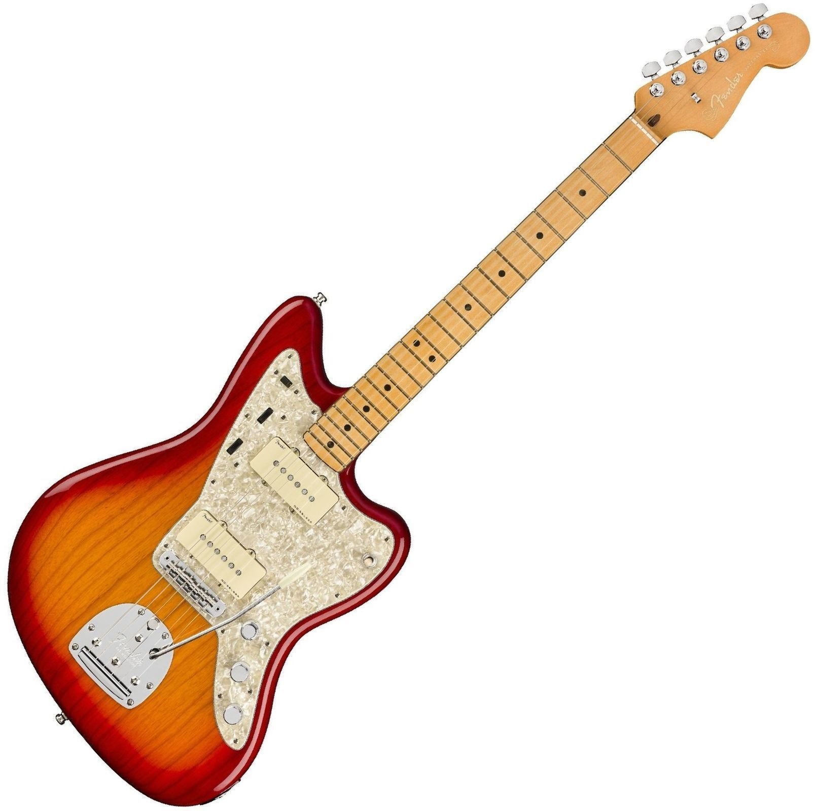 Elektrische gitaar Fender American Ultra Jazzmaster MN Plasma Red Burst