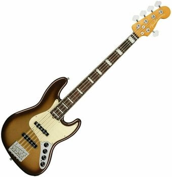 5-strunná baskytara Fender American Ultra Jazz Bass V RW Mocha Burst - 1