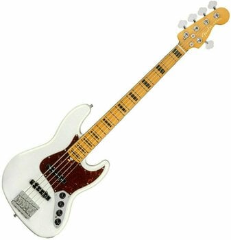 5-saitiger E-Bass, 5-Saiter E-Bass Fender American Ultra Jazz Bass V MN Arctic Pearl - 1