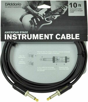 Instrument Cable D'Addario Planet Waves PW-AMSG-10 Black 3 m Straight - Straight - 1